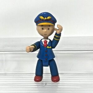 PBS Caillou Pilot Action Figure 3.5" 2003 Cinar Rare‎ Cartoon Poseable